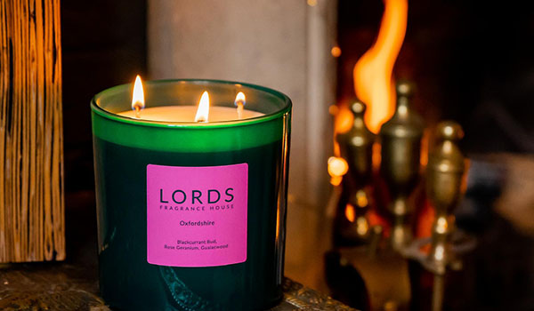 Oxfordshire 3 wick LORDS fragrance candle