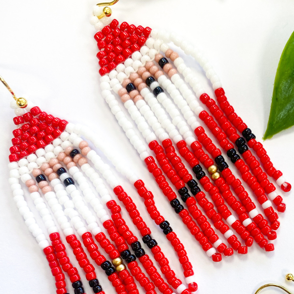 Santa earrings by Amy Surman